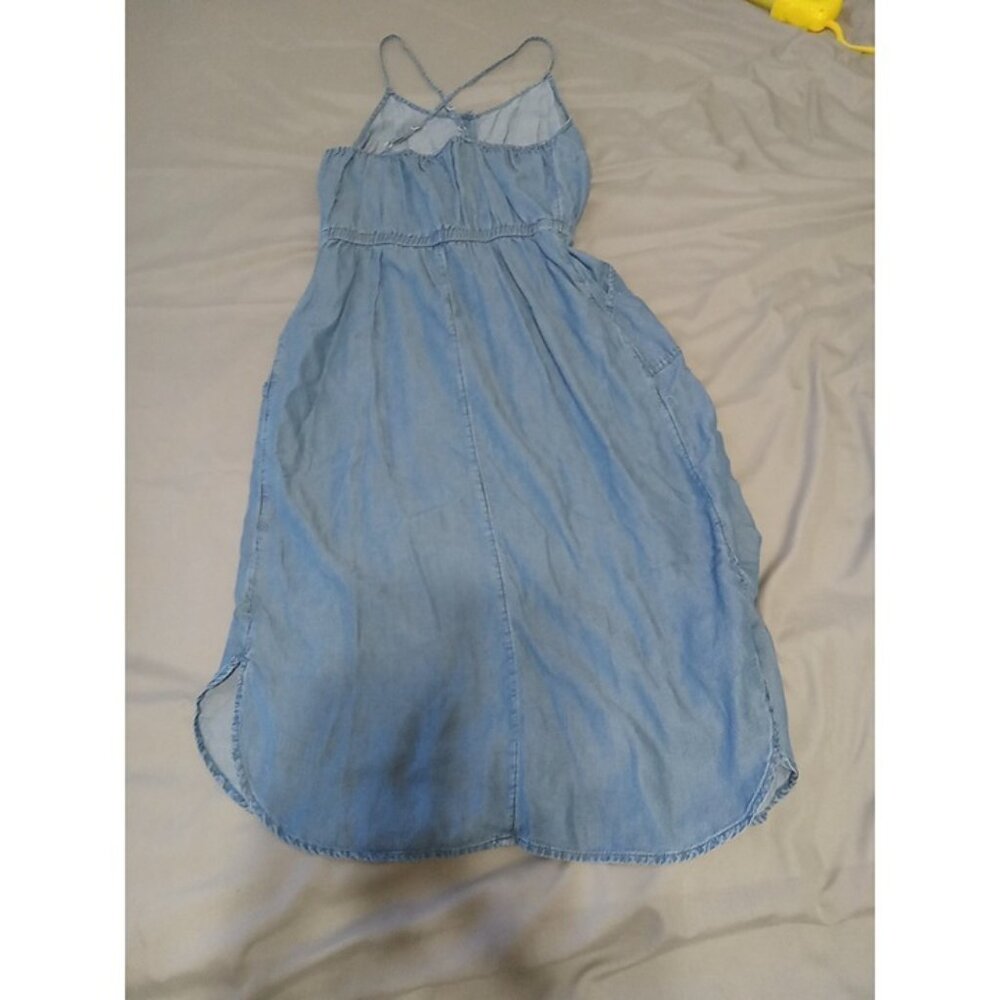 OLD NAVY Dress Womens BLUE SMALL PETITE SP MIDI ?  Preowned Casual Outings Used - Picture 7 of 8